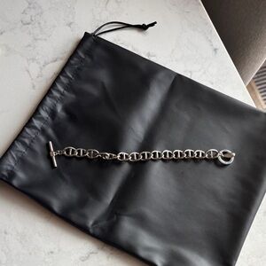 Ann Taylor Silver Chunky Chain Toggle Bracelet - Women Accessories